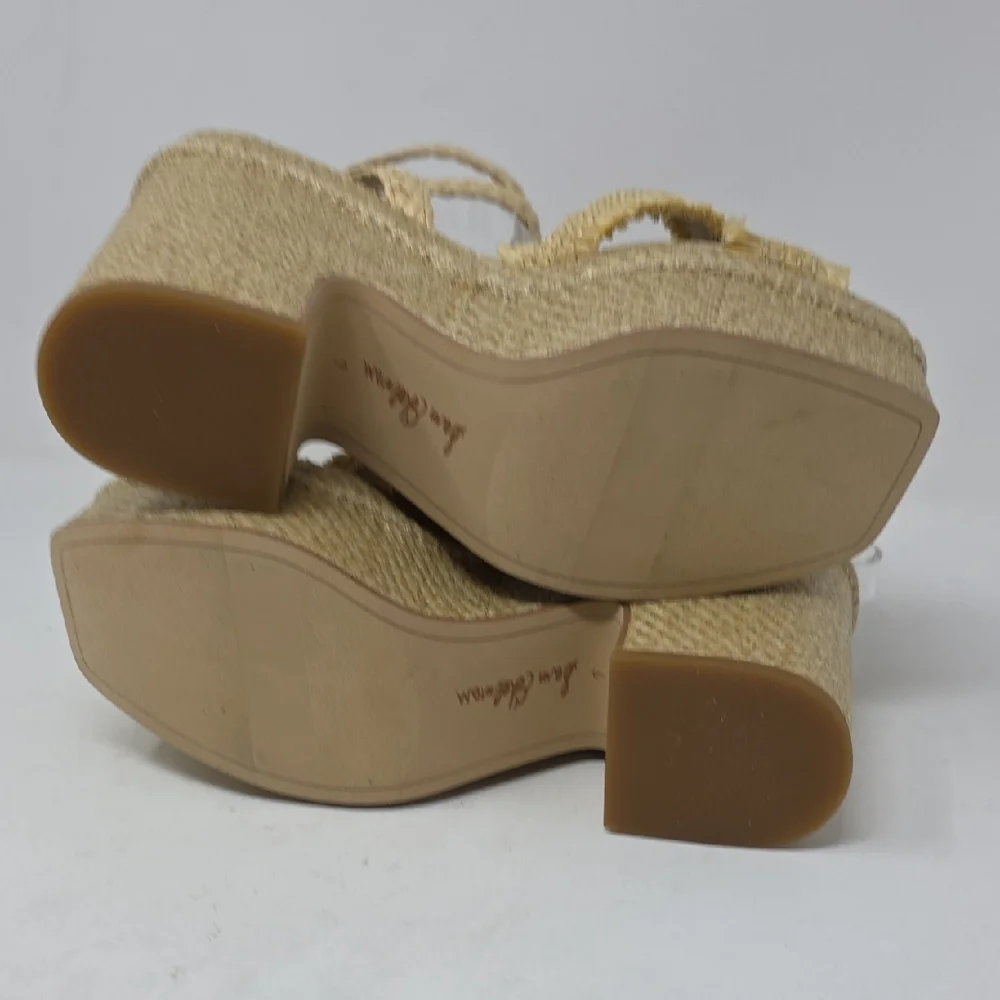 San Edelman Tate Tan Platform Ankle Strap Sandals Size 7